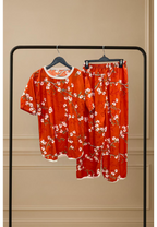 CHERRY BLOSSOM COMFORT PRINTED SHIRT AND TROUSER