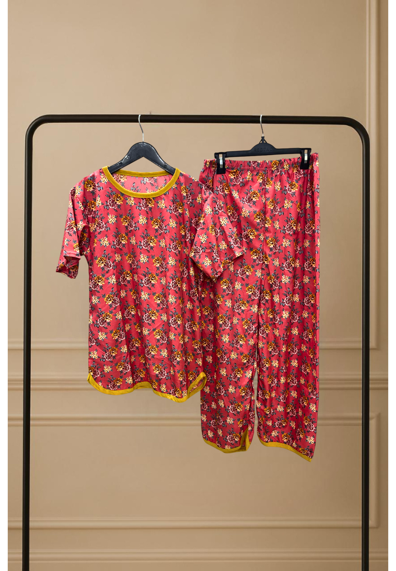 SUMMER BLUSH PRINTED SHIRT AND TROUSER