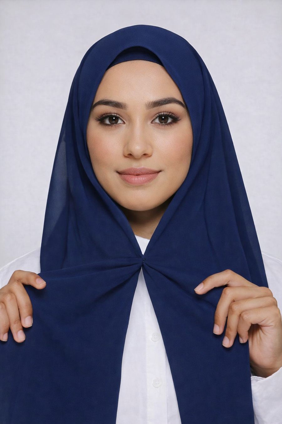 Blueberry  — Instant Chiffon Hijab with Built-in Magnets