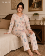 Bows and Heart Lock Printed Suit