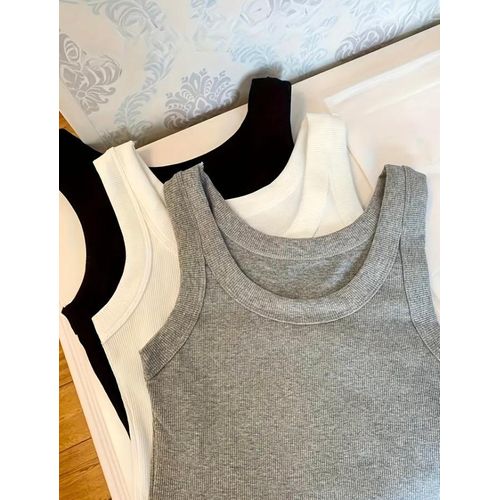 Pack of 3 Sando Vests in Soft Cotton Ribbed