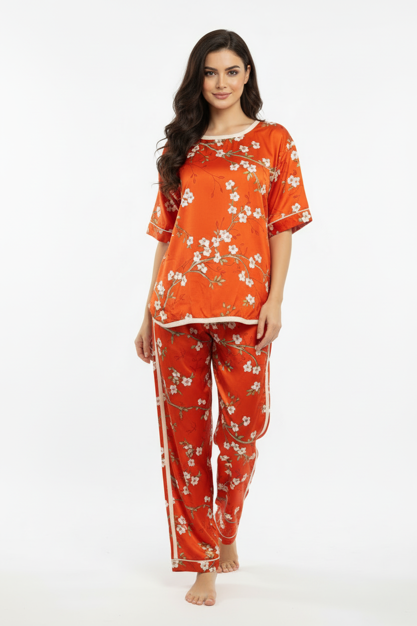 CHERRY BLOSSOM COMFORT PRINTED SHIRT AND TROUSER