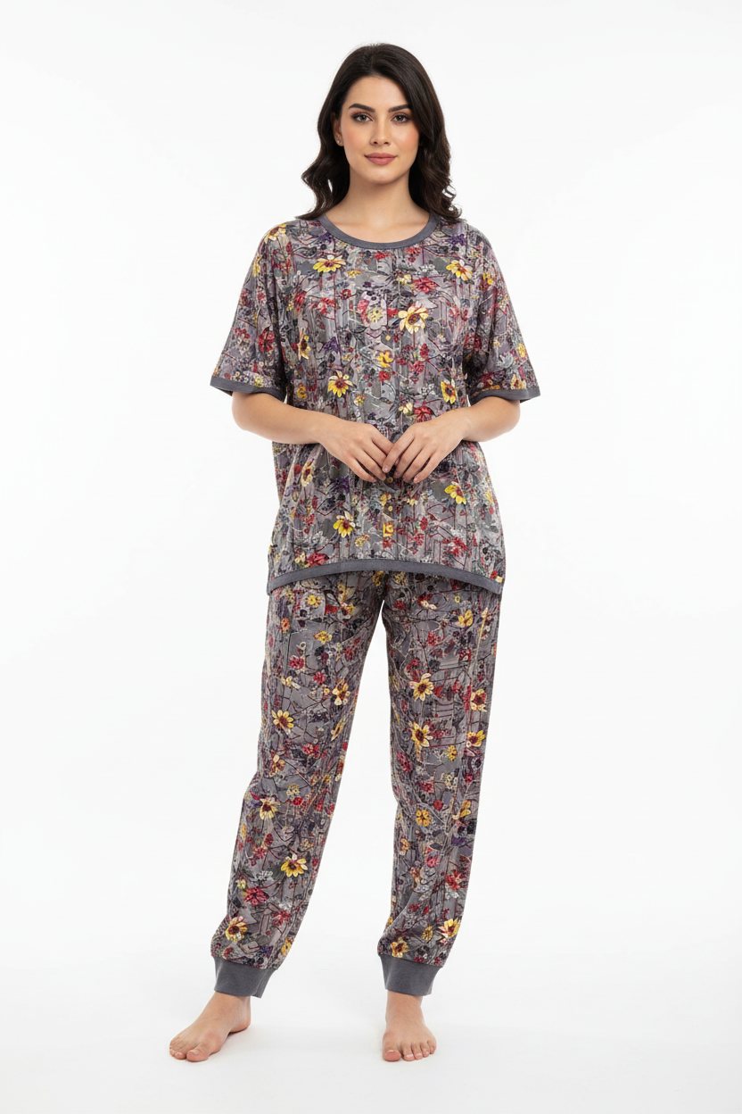CHIC IN BLOOM PRINTED SHIRT AND TROUSER