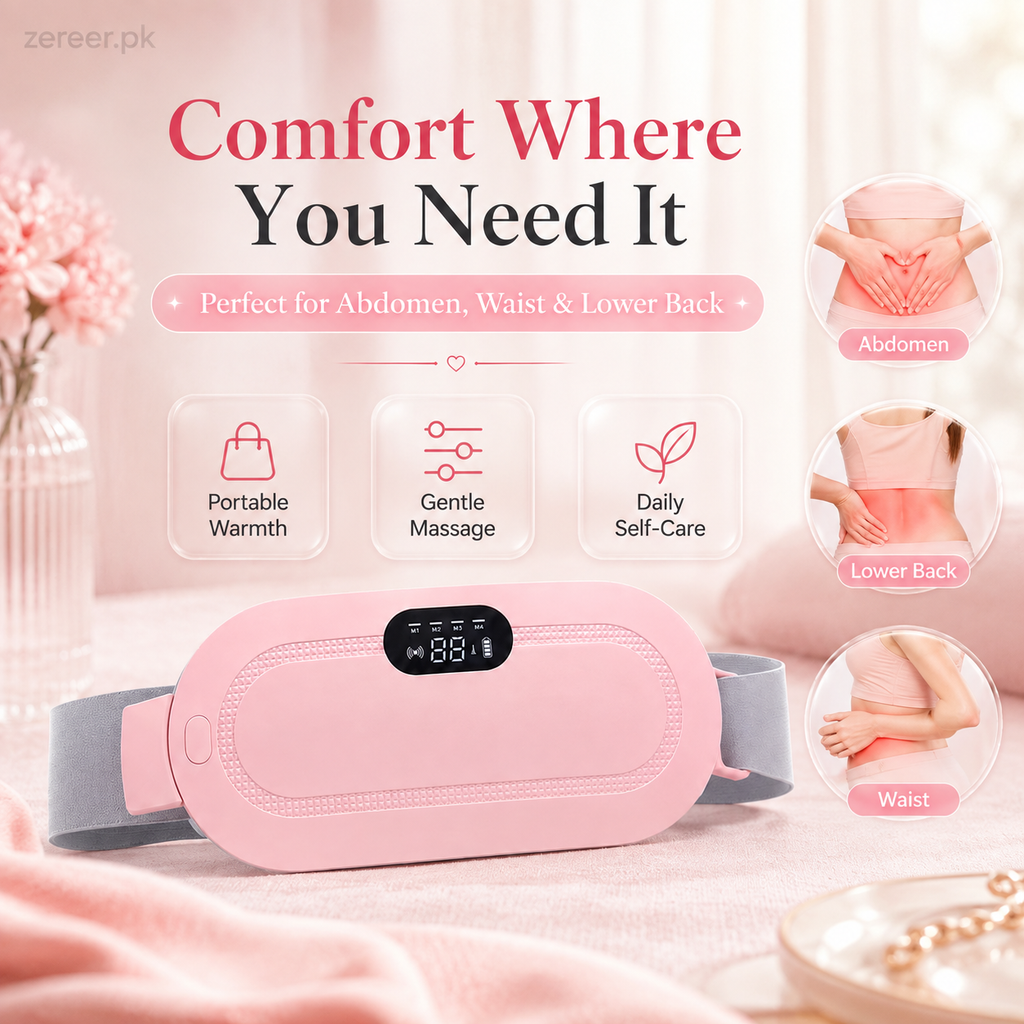 Portable Menstrual Heating Pad and Massager Belt