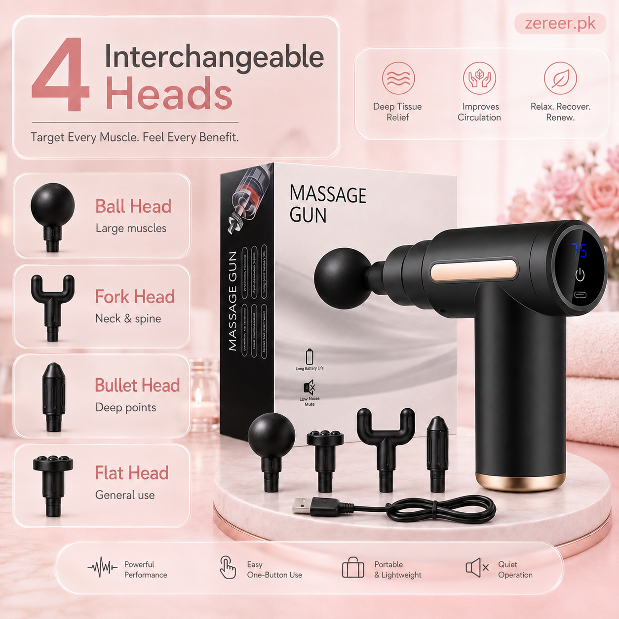 Muscle Massage Gun | Handheld Deep Tissue Massager