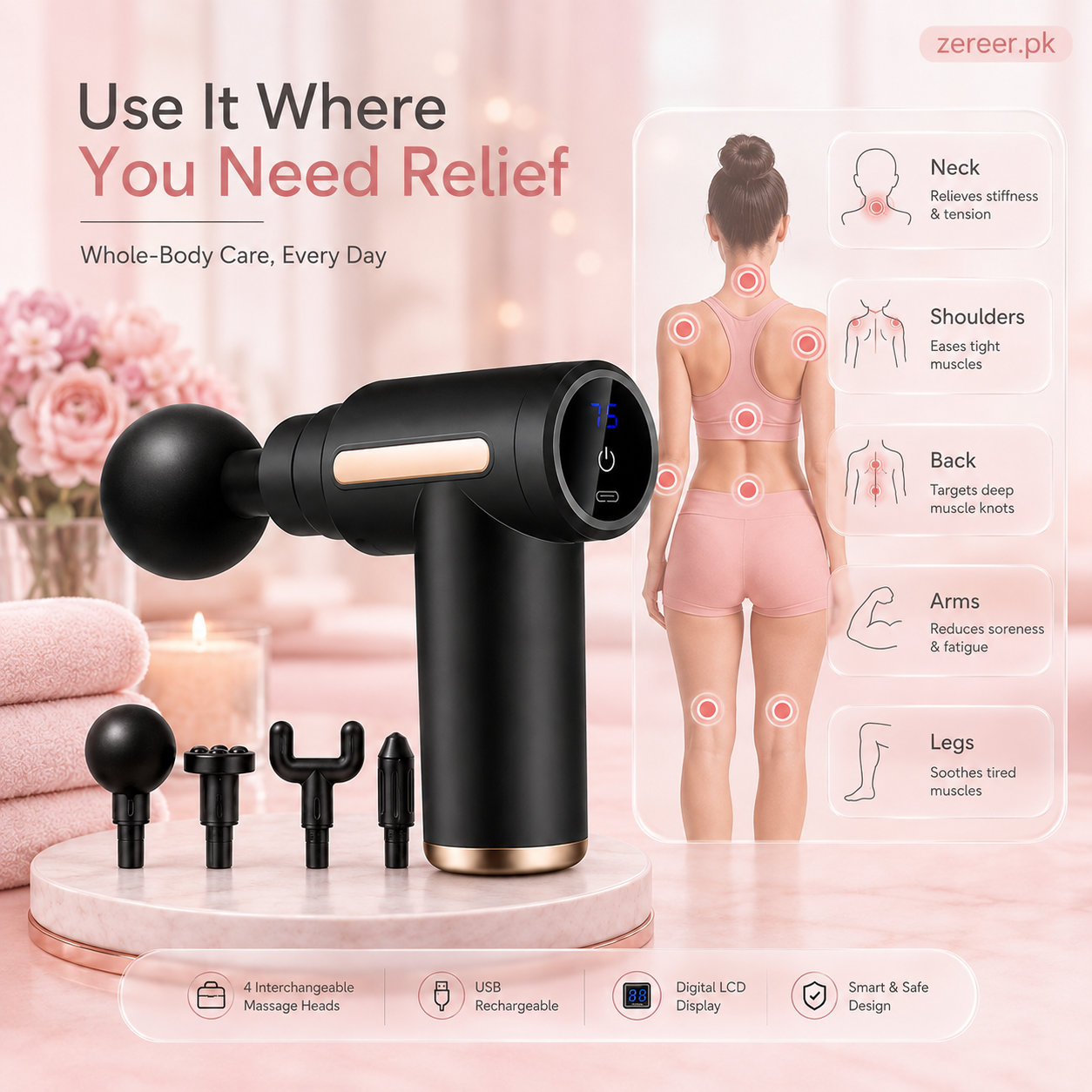 Muscle Massage Gun | Handheld Deep Tissue Massager