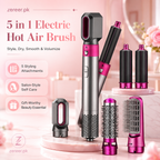 5 in 1 Electric Hot Air Brush Straightener and Dryer with Box Packing