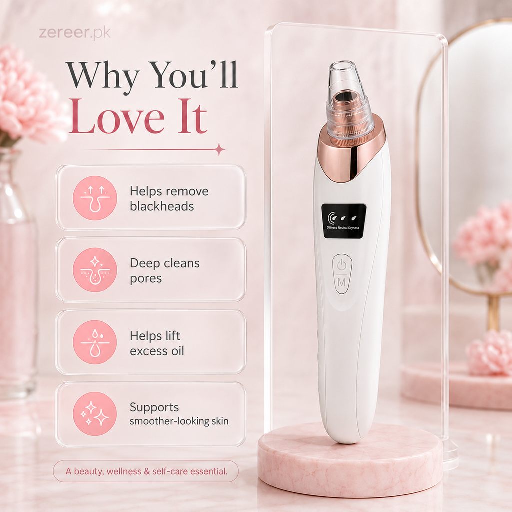5in1 Rechargeable Blackhead Remover and Vacuum Suction Acne Pore Cleaner