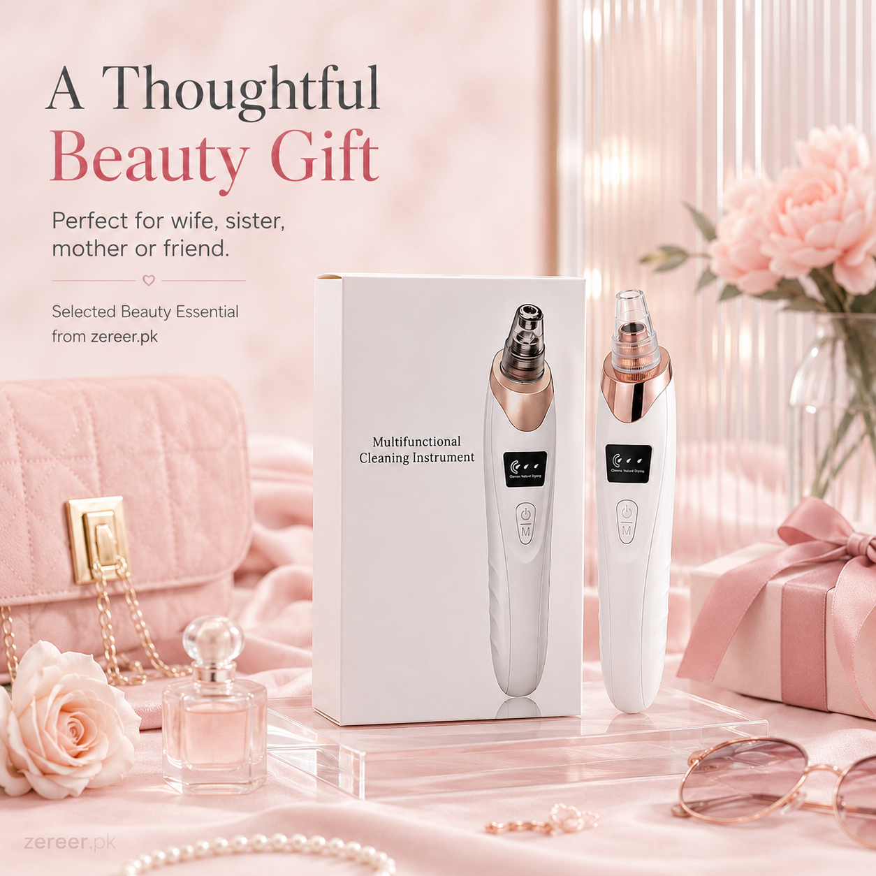 5in1 Rechargeable Blackhead Remover and Vacuum Suction Acne Pore Cleaner