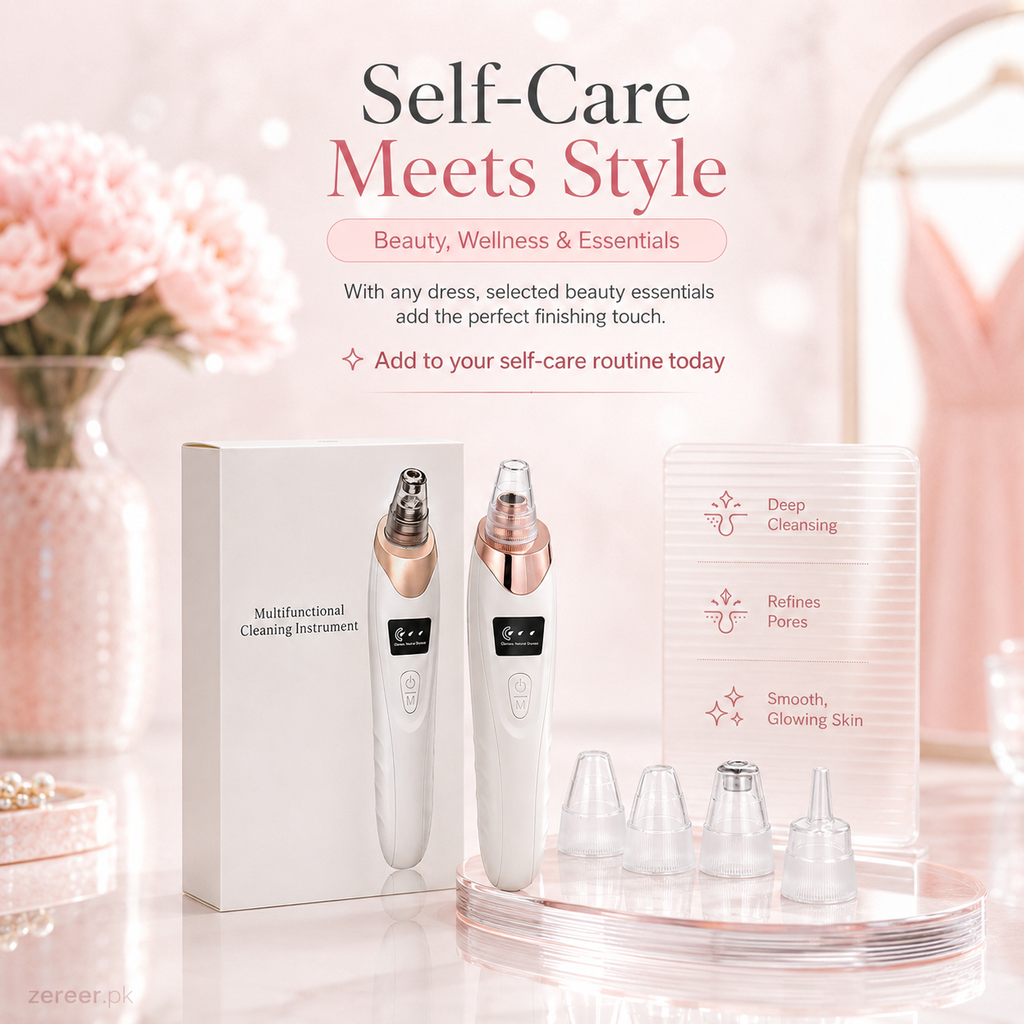 5in1 Rechargeable Blackhead Remover and Vacuum Suction Acne Pore Cleaner