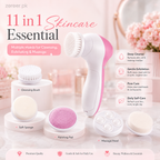 Face Cleaner Brush Wash and Facial Pore Cleaning Massage Machine with 11 in 1 Sonic Facial Cleansing Brushes