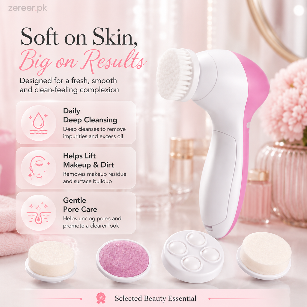 Face Cleaner Brush Wash and Facial Pore Cleaning Massage Machine with 11 in 1 Sonic Facial Cleansing Brushes