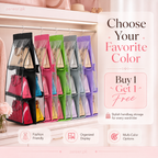Buy 1 Get 1 Free Handbag Storage Hanging Purse Organizer with 6 Large Easy Access Pockets