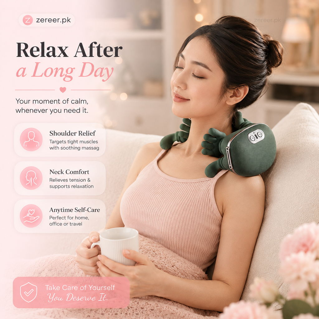 Hand Shoulder & Neck Massager with Heat | Portable Bionic Shiatsu Pain Relief