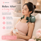 Hand Shoulder & Neck Massager with Heat | Portable Bionic Shiatsu Pain Relief