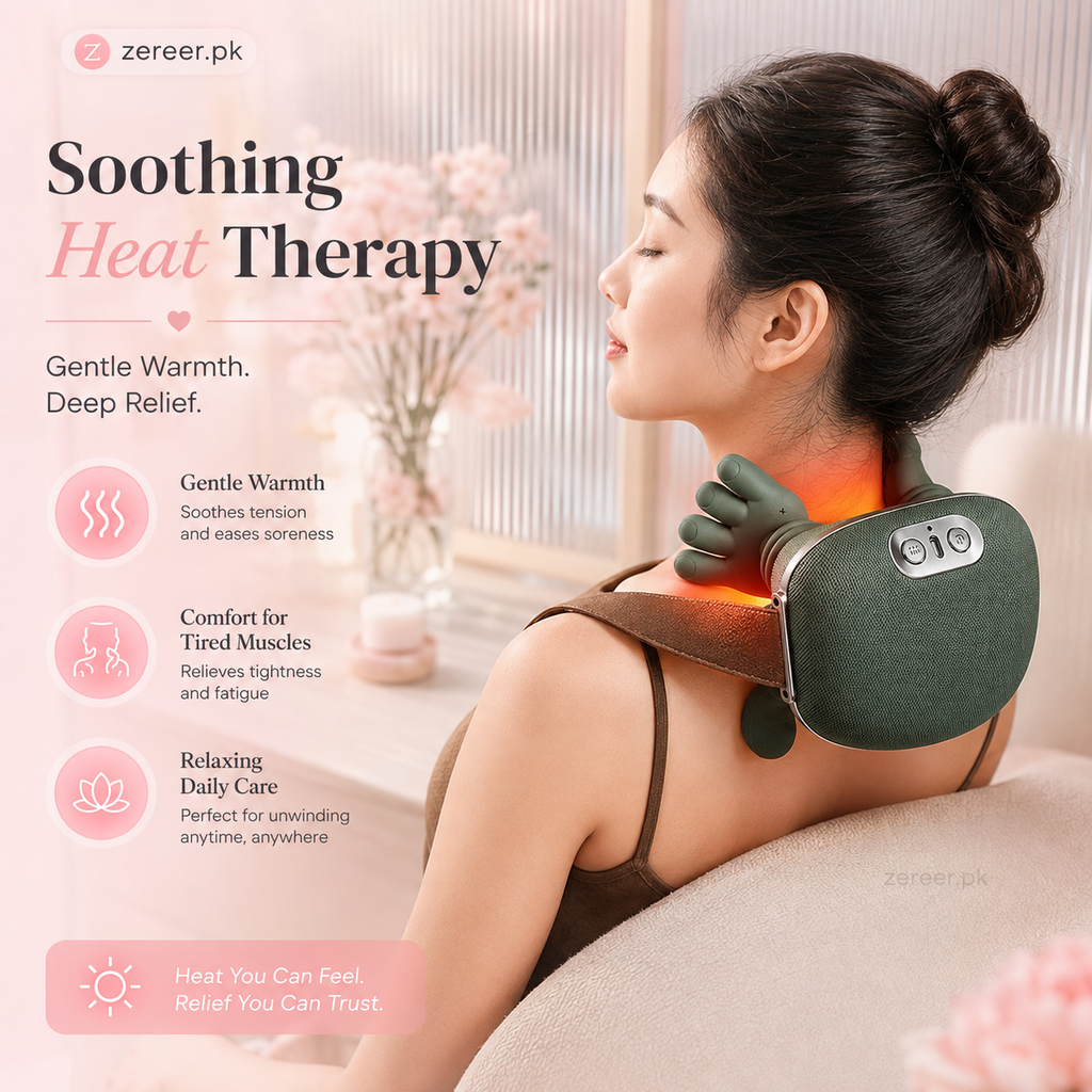 Hand Shoulder & Neck Massager with Heat | Portable Bionic Shiatsu Pain Relief