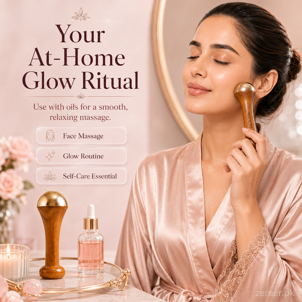 Premium Kansa Wand Massager for Face & Feet