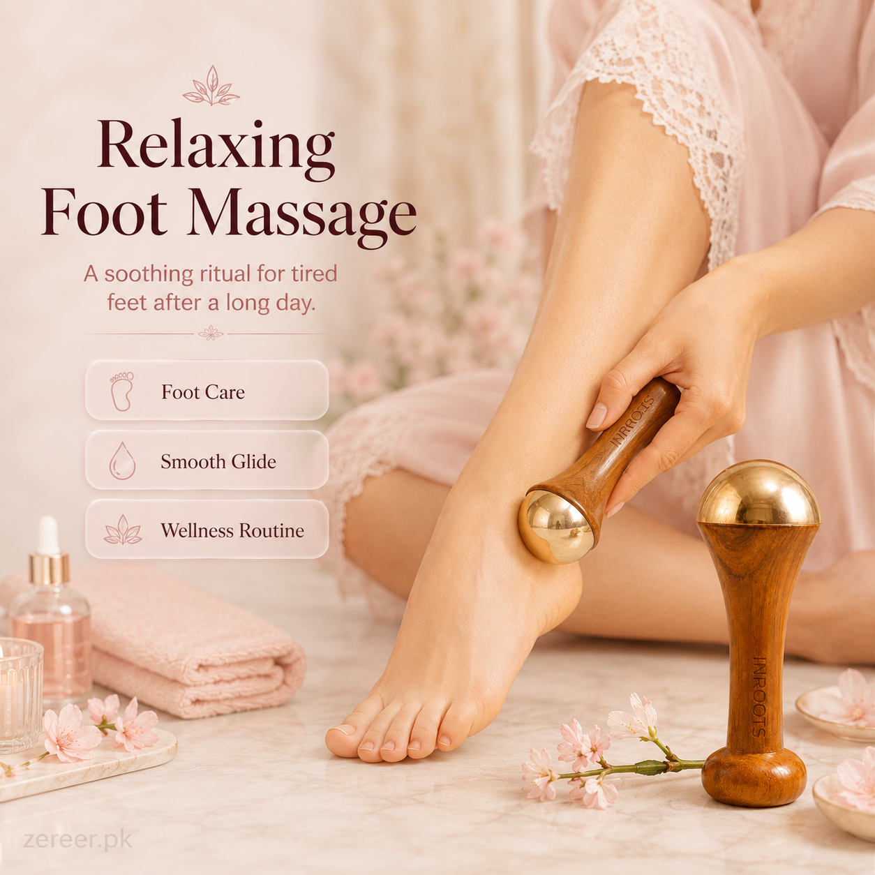 Premium Kansa Wand Massager for Face & Feet