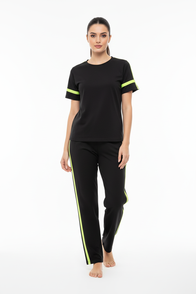 Green Black Gym Suit