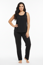 Black Sando Tshirt With PLazo Pajama