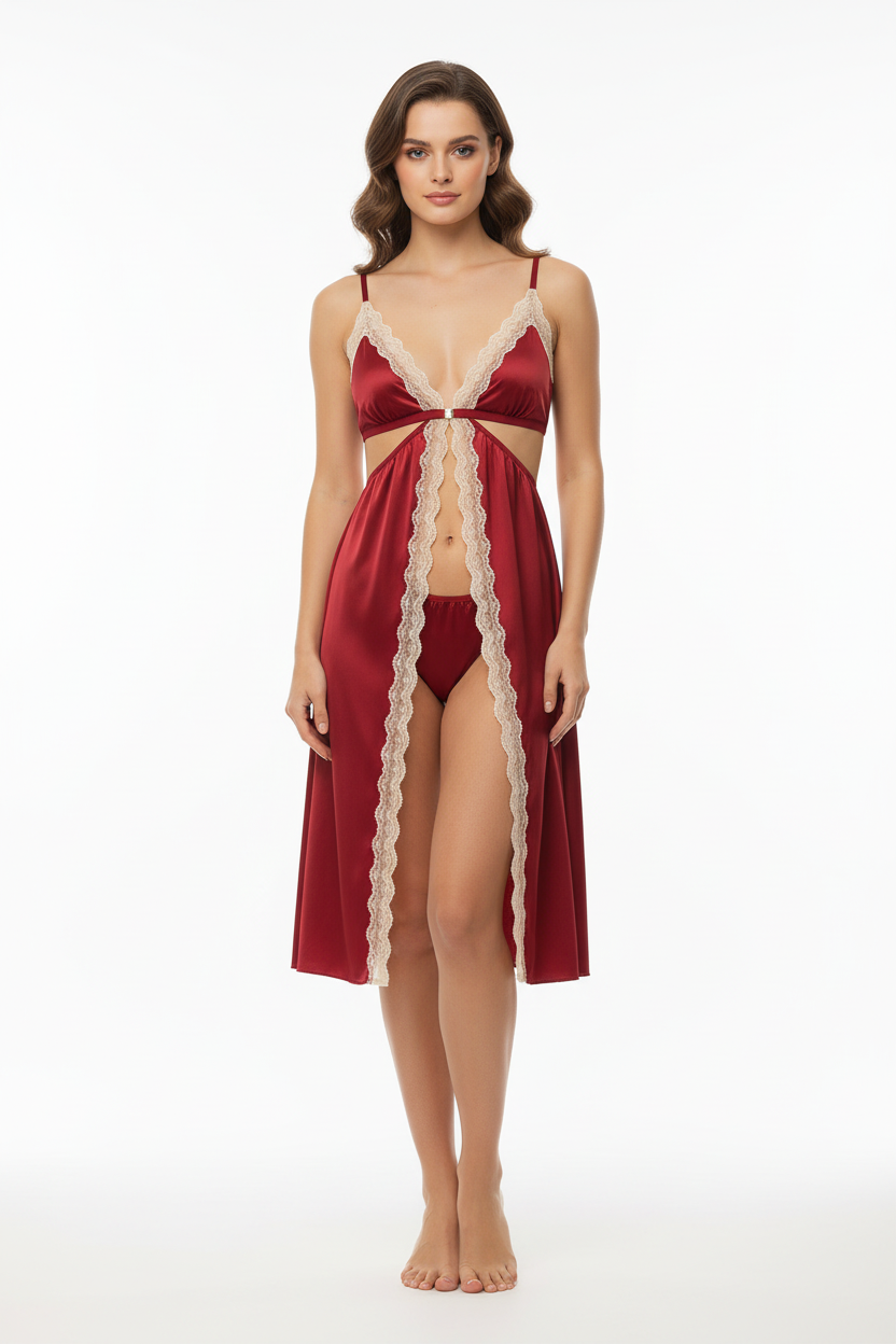 BLUSHING BRIDE NIGHTY 2 PIECES