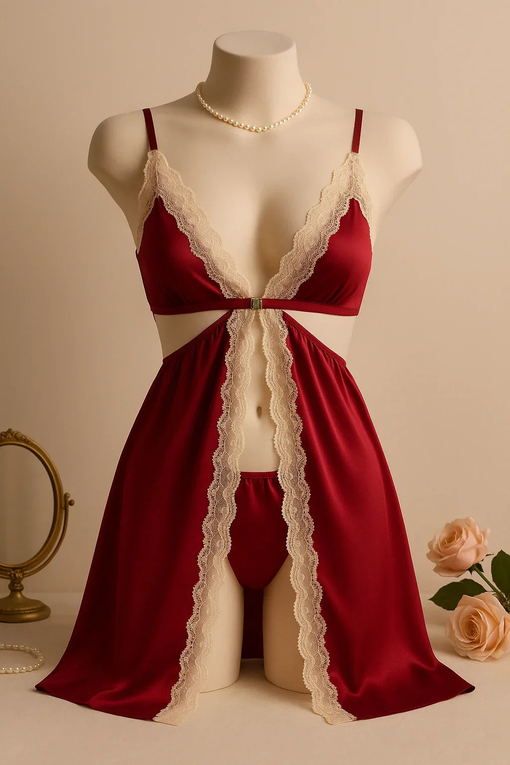 BLUSHING BRIDE NIGHTY 2 PIECES