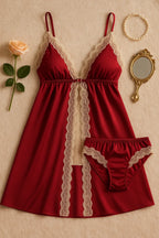 BLUSHING BRIDE NIGHTY 2 PIECES