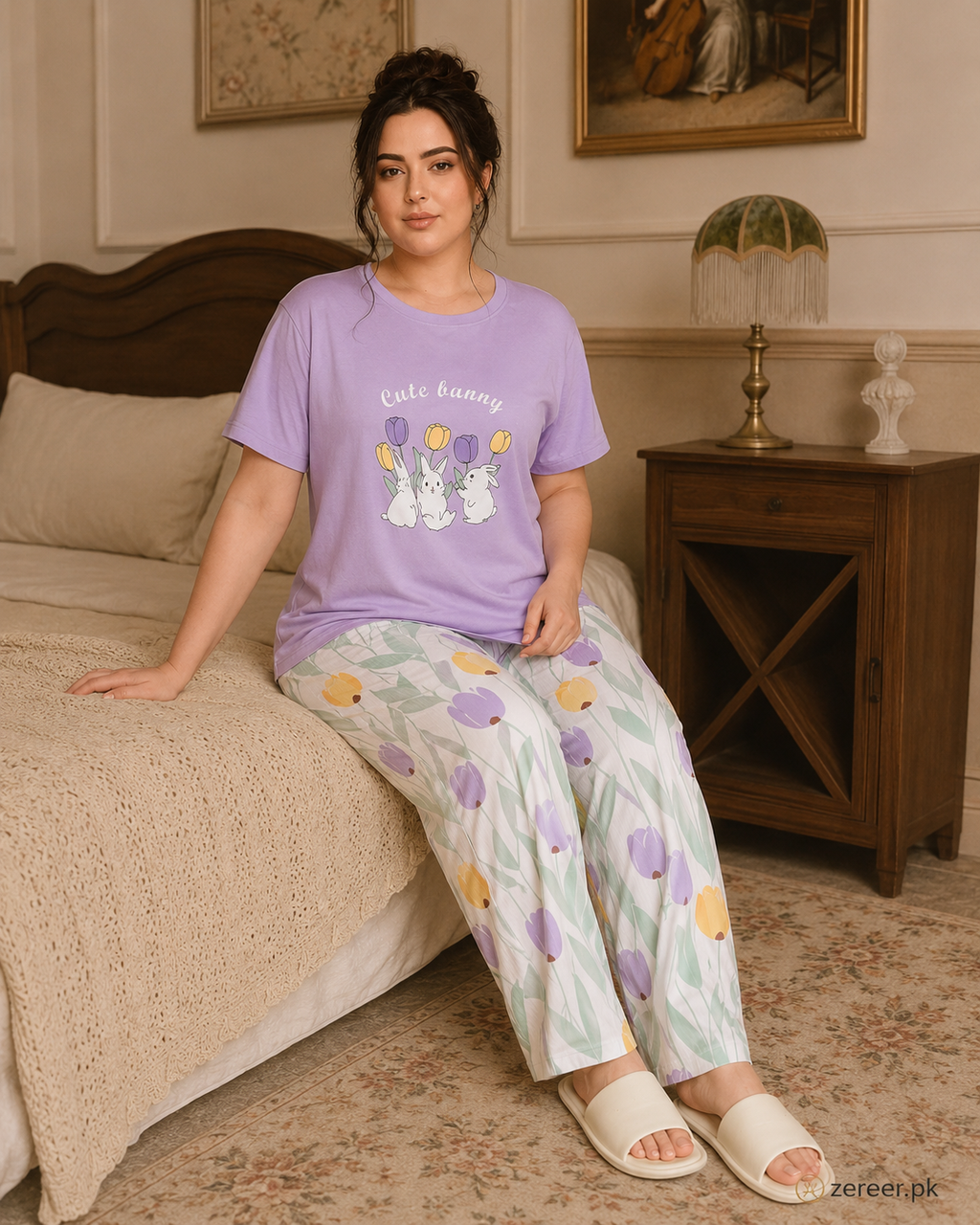 Cute Bunny Printed Night Suit