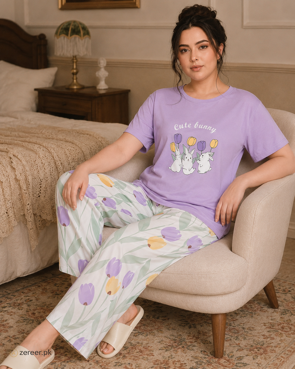 Cute Bunny Printed Night Suit