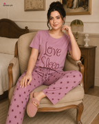 Love Sleep Printed Night Suit