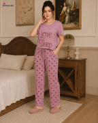Love Sleep Printed Night Suit