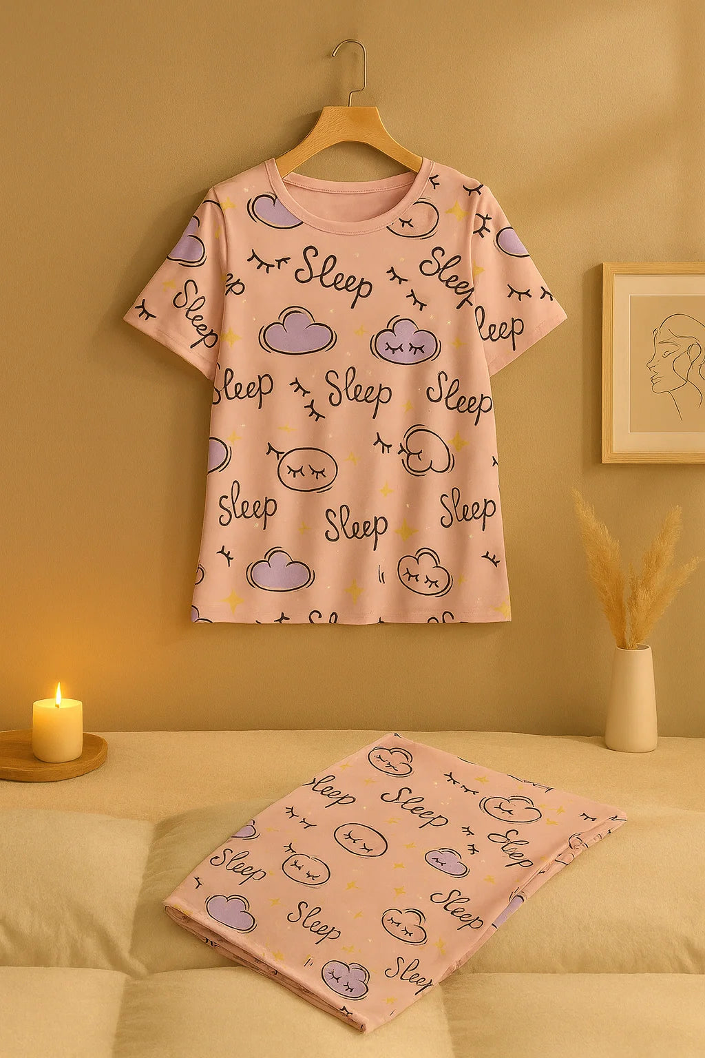Cloud Sleep T-Shirt With Pajama
