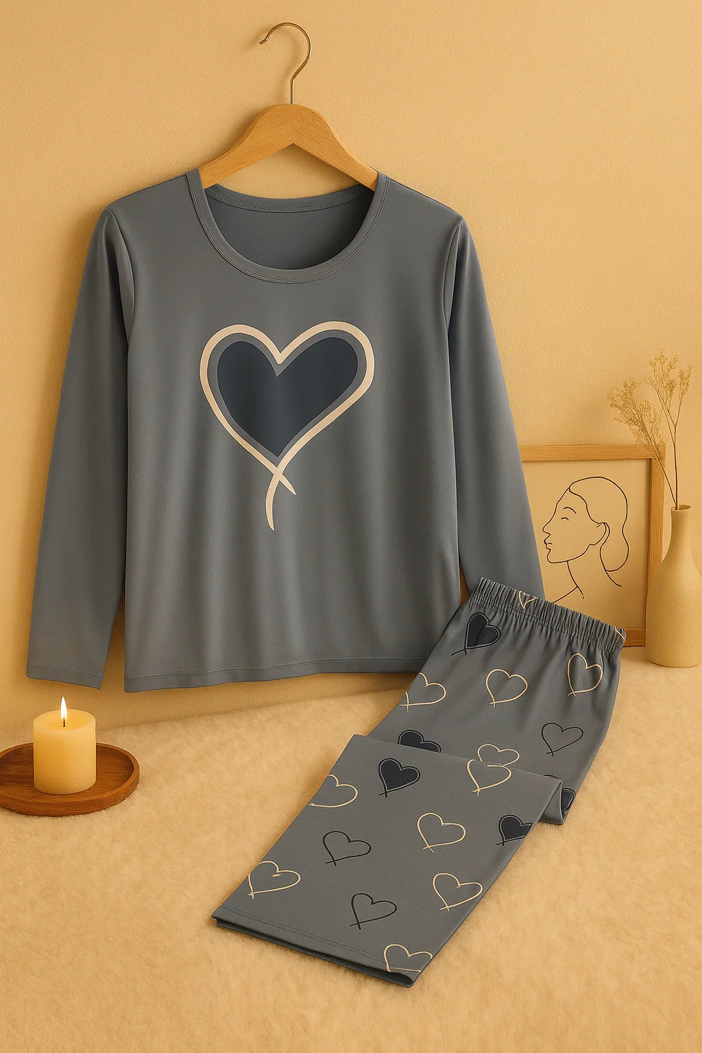 Ocean Heart T-Shirt With Pajama