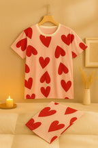 Pink Dilbar T-Shirt With Pajama