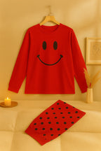 Red Smile T-Shirt With Pajama