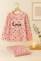 Pink Love T-shirt With Pajama