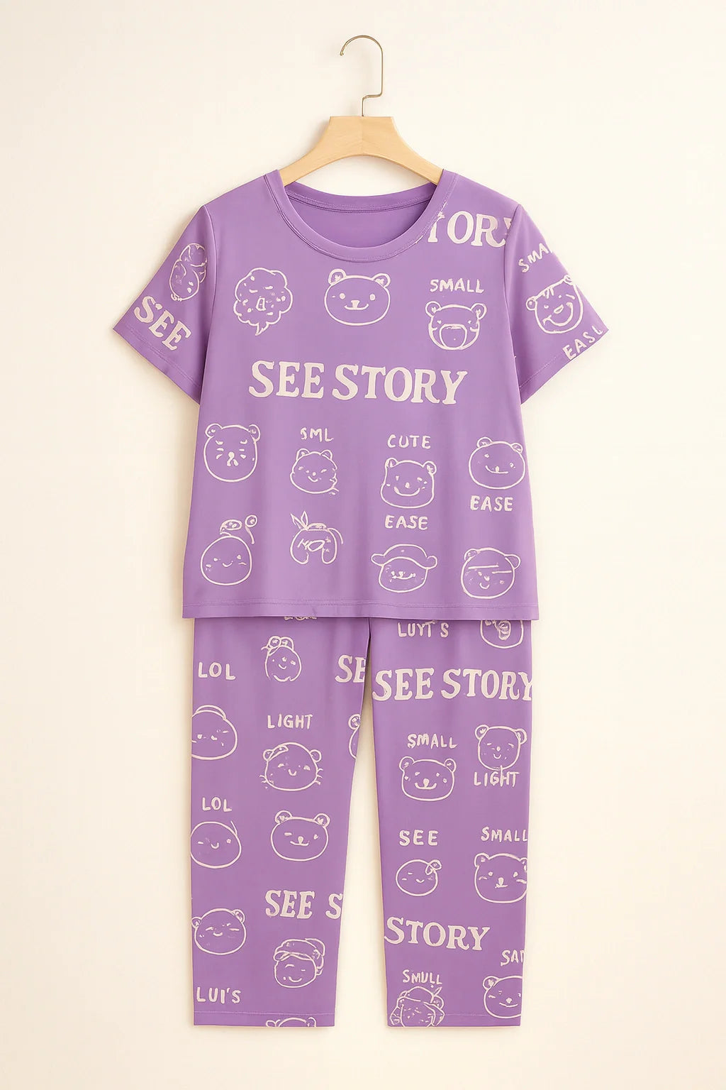 Purple Dream Story T-Shirt With Pajama