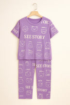 Purple Dream Story T-Shirt With Pajama
