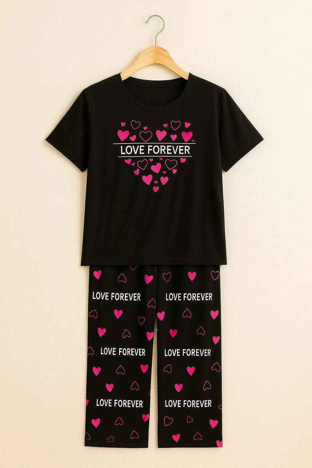 Love Forever T-Shirt With Pajama