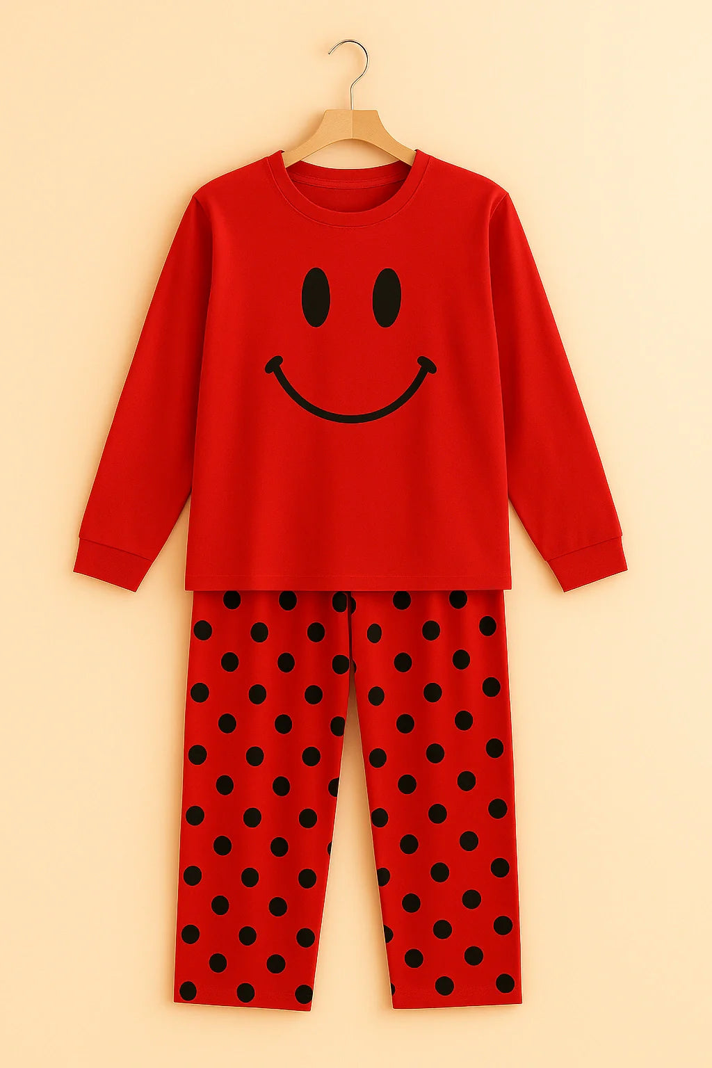 Red Smile T-Shirt With Pajama