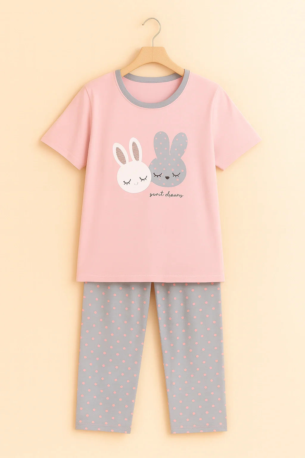 Pink Rabbit T-Shirt With Pajama