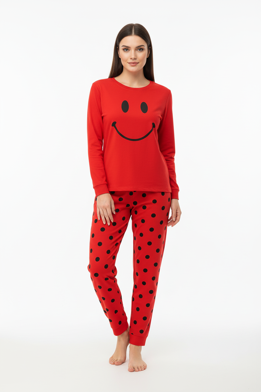 Red Smile T-Shirt With Pajama