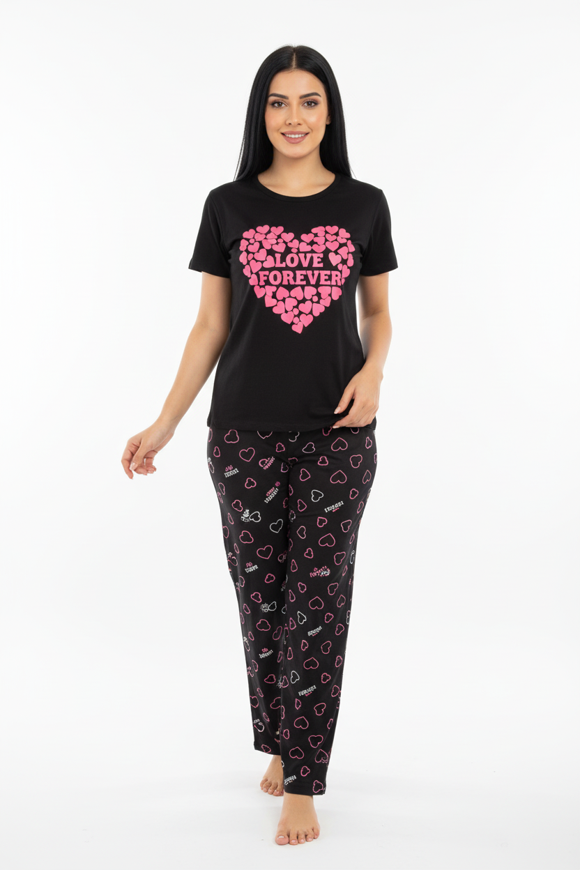 Love Forever T-Shirt With Pajama