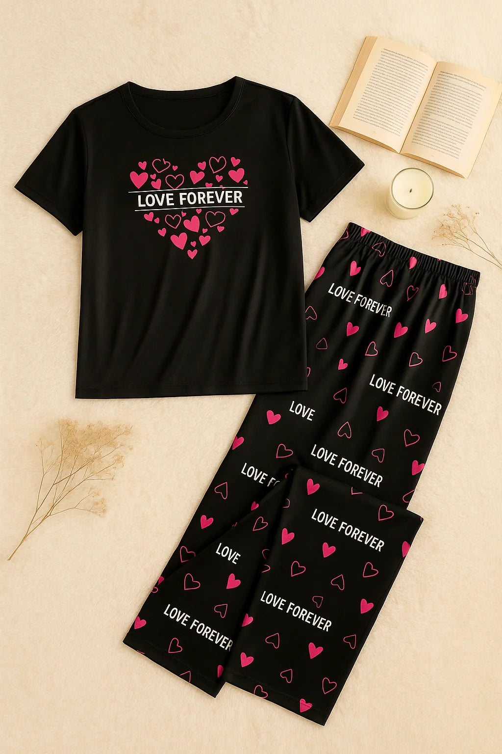 Love Forever T-Shirt With Pajama