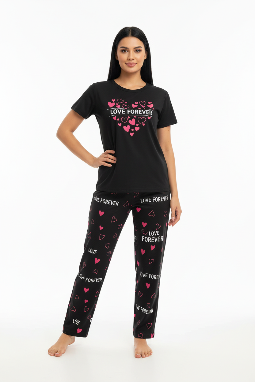 Love Forever T-Shirt With Pajama