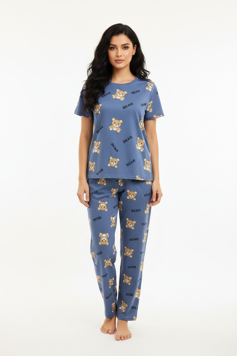 Gray Cozy Bear Hug T-Shirt With Pajama