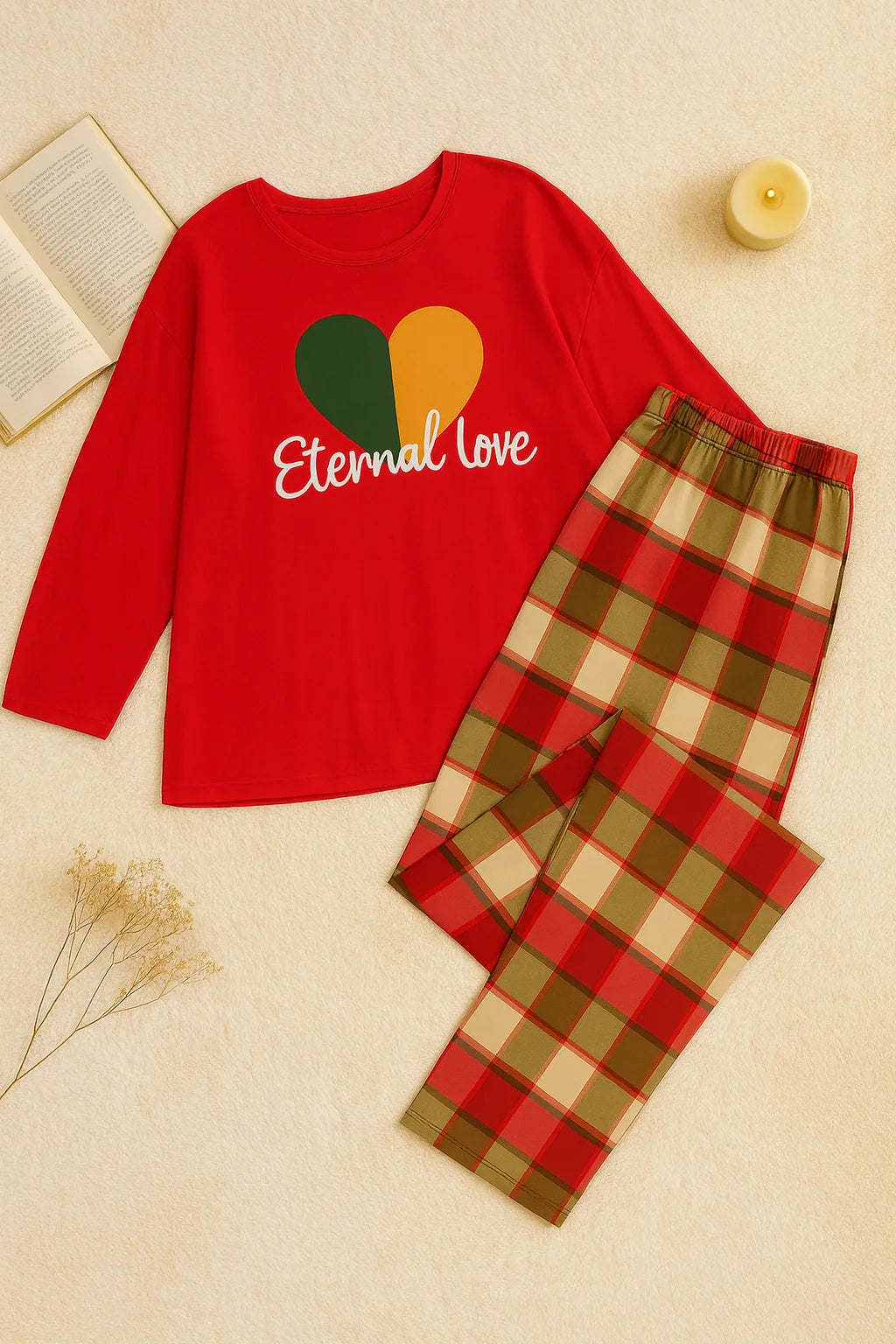 Red Eternal Love T-Shirt With Pajama