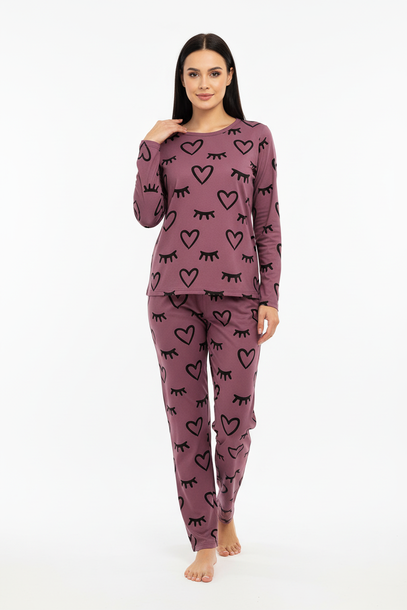 Purple Sleepy Love T-Shirt With Pajama