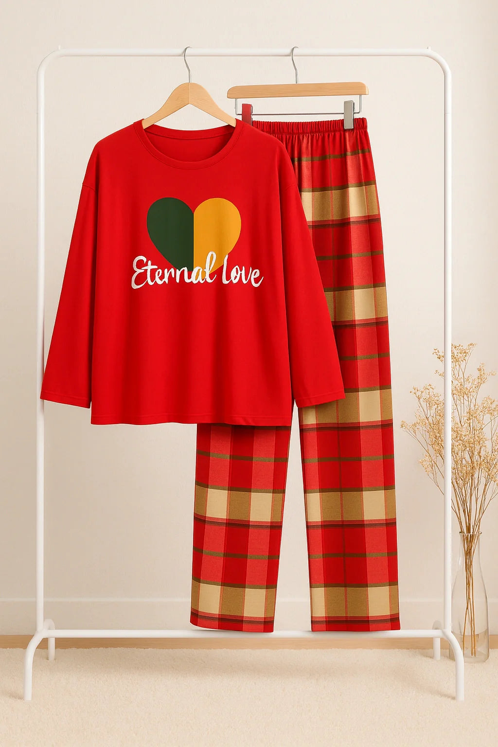 Red Eternal Love T-Shirt With Pajama