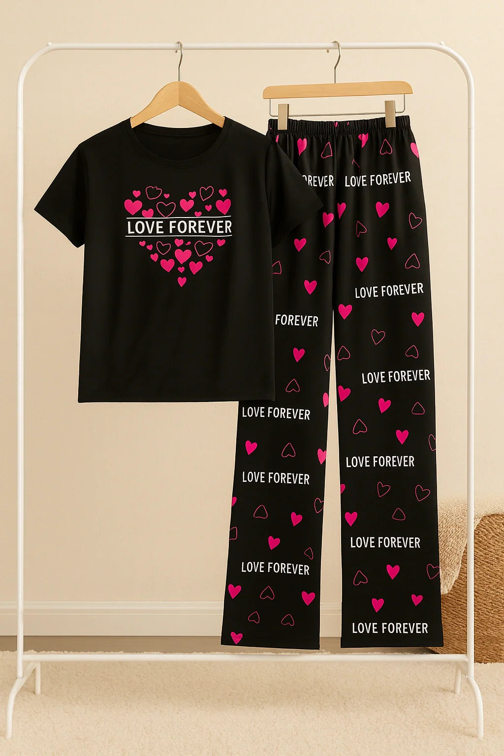 Love Forever T-Shirt With Pajama